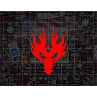 Kamen Rider Ryuga Logo Cutting Sticker Size 5,5 Cm