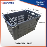 Industrial Plastic Basket Vege & Fruits Basket With Without Handle