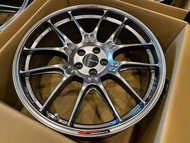 (可分期) 日本原廠 Enkei Racing GTC02 現貨 18吋 9J 5x112 Hyper Silver 4條1套  適用 Audi A4 S3 TT, VW Scirocco Golf,