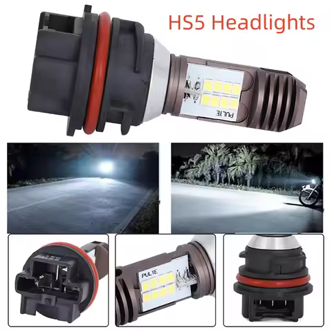 1/2Pcs Universal Motorcycle White LED HS5 Headlight Bulb Headlight Lamp For Honda PCX125 PCX150 Suzu