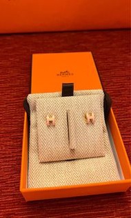 Hermes mini pop h 粉紅色 Earrings