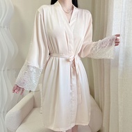 Piyama nipis wanita, jubah mandi wanita, jubah mandi saiz besar wanita, piyama sutera ais, baju tidu