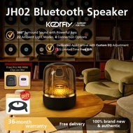 Koorfly JH02 Bluetooth Speaker 100W Desktop Subwoofer Premium Glass Dome with 22 RGB Light App EQ Co