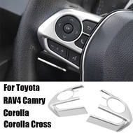 สำหรับโตโยต้า RAV4 XA50โคโรลล่า E210 Camry XV70 Corolla Cross 2019 2020 2021 2022 2023พวงมาลัยรถยนต์อุปกรณ์เสริมเคสคลุมปุ่ม