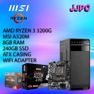 Budget Office PC Desktop Ryzen 3 3200G Ryzen 5 5600G Full Set NEW 3 Years Warranty