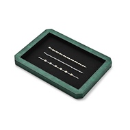 Oirlv ถาดแสดงกล่องเครื่องประดับหนัง PU สร้อยข้อมือสร้อยคอทรงแปดเหลี่ยม P213เครื่องประดับที่วางสบู่