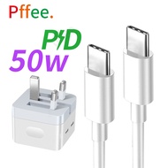 Pffee 65W GaN 50W 48W PD + Qualcomm Super Quick Charge 3.0 Fast Charging Charger Adapter Type C Cabl