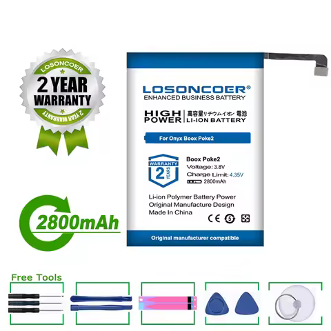 LOSONCOER 2800mAh CLP255875 For Onyx Boox Poke2 / Boox Poke3 Battery For Onyx Boox Poke 2 / Boox Pok