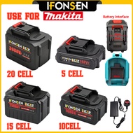 IFONSEN 3988VF Use for Makita Battery Powerful Lithium Battery For Electric Chainsaw Drill Wrench Re