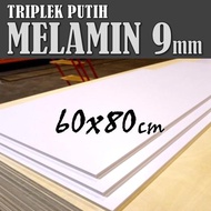 TRIPLEK MELAMIN 9mm 60x80 cm | TRIPLEK MELAMIN Putih Doff 9 mm 60x80cm