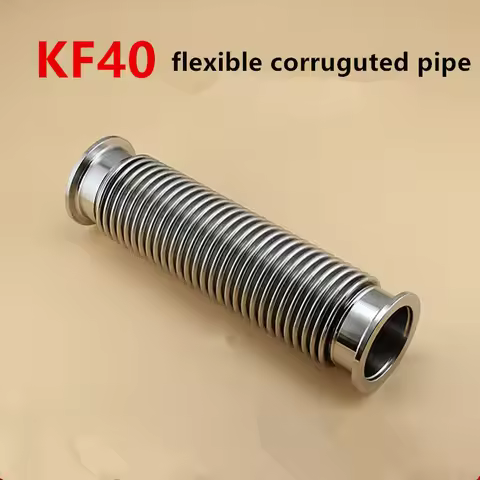 KF40/KF50 Vacuum Bellows 100-1000mm Length Corruguted Pipe Retractable Molded Elastic Vacuum Bellows