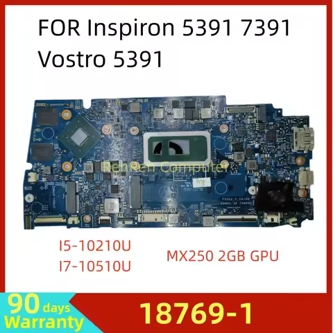 WASP13-MB 18769-1 FOR DELL Inspiron 5391 7391 Vostro 5391 Laptop Motherboard I5-10210U I7-10510U 8G-