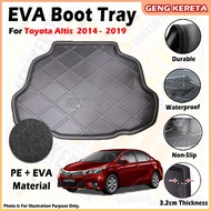 For Toyota Altis 2014 - 2019 EVA Copolymer Car Boot Tray Luggage Cargo Trunk Tray Dulang But Kereta 