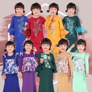 NEW 2023 Baju Raya Peplum baju Kurung Budak Perempuan Baju Raya Moden