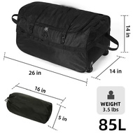 超大容量 85L 防水 1680D PVC 牛津和 210D 聚酯纖維可折疊 26x14x14 吋行李背包帶加寬輪子 ggmckp 2166 Super Large Capacity 85L Wate