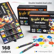 168-Color Double-Brush Color Set Double Acrylic Art Value Marker Marker Set High Coloring