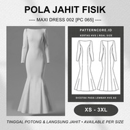 Physical sewing pattern - maxi dress long mermaid dress formal braidsmaid dress
