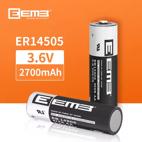 optional 2/4/10PCS EEMB 3.6V AA Lithium Battery 2700mAh ER14505 Non rechargeable