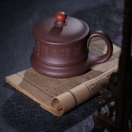 送禮紫砂壺茶壺鴻運當頭蓋杯宜興紫砂杯茶杯子手工藝黃龍山原礦紫