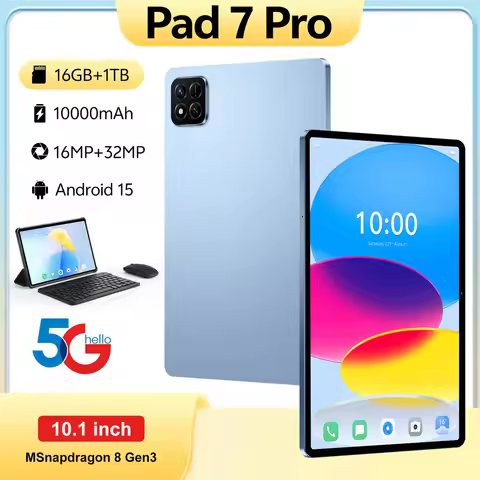 HOT Pad 7 Pro 22GB+2TB 5G Dual SIM Tablet 10000mAh Android Global Version Original 10.1" Tablet PC U