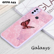 Softcase Glass Kaca Ungu/Lilac Oppo A53 - [GL83] - Case Oppo A53 - Casing Hp Oppo A53 - Case hp Oppo