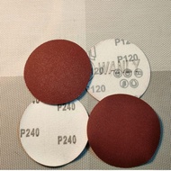 4 inch Velcro Sandpaper 4" round abrasive paper, grit 80 100 120 240 P80 P100 P120 P240/