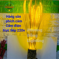 Bộ đèn LED Bông lúa mạch 10 bó màu vàng trang trí Trang trí Siêu đẹp