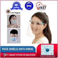 🇲🇾READY STOCK Protective Face Shield / Transparent Face Shield - Glasses + Mask Anti-Fogging