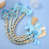 Frozen Elsa Princess Long Wig Braids Girls Elsa Elsa Headdress Children Colorful Hair Rope Hair Acce