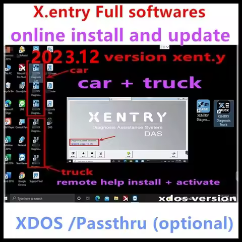 Newest 2023.12 MB STAR sd C4/C5/C6 software xentry DAS install or upgrade online xentry 2023.12 pass