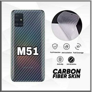 Garskin Carbon Samsung Galaxy M51 2020 Skin Anti Gores Belakang Hp