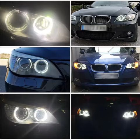 2PCS Car H8 120W LED Angel Eyes Marker Light For BMW E82 E87 2008-2012 E90 E91 E92 M3 E93 2009-2011