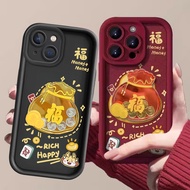 3D Cute Lucky Gold Coin Pocket Shell For Motorola Moto Edge 70 60S 60 50 Fusion Pro 40 Neo E22 E13 E