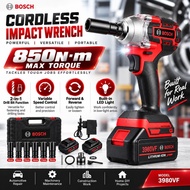 BOSCH Cordless Impact Wrench 2IN1 Impact Drill Electric Wrench Screwdriver Drill Set