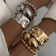 Y • LIFE Exaggerated Irregular Geometric Heavy Metal Wide Bangles Bracelet Woman Fashion Punk Grunge