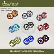 CS168ph Brompmod Flower Easy Wheels 70mm for Brompton Bicycle Accessories