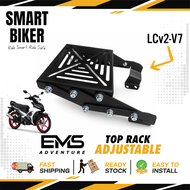 EMS Top Rack Adjustable Y16 / LC V2-V7 / Y15 / LC V8 / RSX / RS150R Black Rack Lipat 3 Kaki
