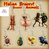 Italian Brainrot Animals Acrylic Keychain tungtungtungsahur Weird&wackyBAG Decorations Accessories D