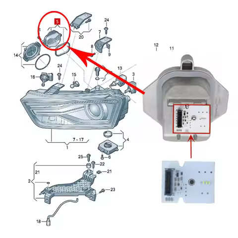 8U0941475B 8U0941475C White DRL Boards For Audi Q3 8U 2016-2018 Xenon Headlight Ballast Daytime Runn