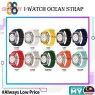 (88Smart.My) Ocean Strap For i Watch Strap 49mm/45mm/44mm/42mm Silicone Bracelet iwatch series Ultra