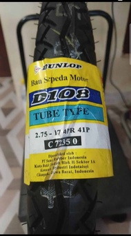 ban luar Dunlop 2.75-17 Tubetype (bukan Tubeles)