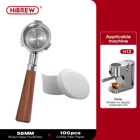 HiBREW Coffee Bottomless Portafilter 51MM 58MM Filter Basket Espresso Machine Barista Tool H10A H10B