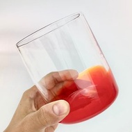 鮮紅威士忌杯 手作玻璃杯 純手工吹製
