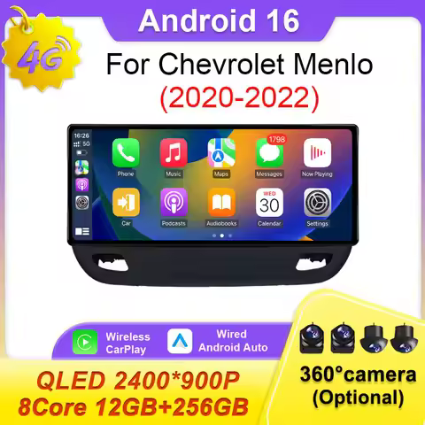 12.3" 2K HD Screen WiFi 4G Car Multimedia Player For Chevrolet Menlo 2020-2022 Wireless Carplay Andr