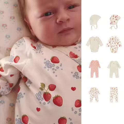 OUYANG&IVAN Baby Romper Suit25 Nordic Style New Boy Girl Treasure Cute Printed Onesie Cover Fart Clo