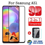 Tempered Glass Samsung Galaxy A31 + Camera Protector Samsung A31 2020 2 in 1 Package