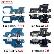 Untuk OPPO Realme 7 7i 6 6i 5 5i 2 3 Pro C11 C20 C25 C15 C21 C21Y Papan Pengecasan USB Flex