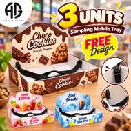 3 Units Product Display Sampling Mobile Tray or Customize Display Standee - FREE Design