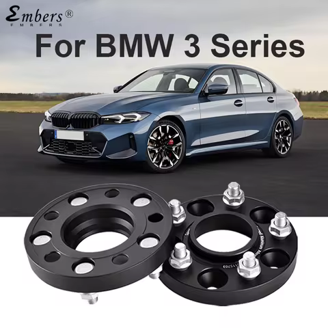 Embers For BMW 3 Series PCD 5x112 CB 66.6 M14x1.5 Forged Aluminum 2019-2025 Black Wheel Spacers Hub 