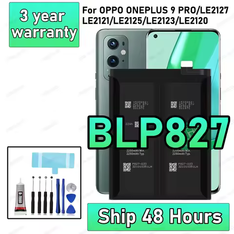 100% New High Quanlity BLP827 Battery For Oneplus 9 pro/LE2127/LE2121/LE2125/LE2123/LE2120 Replaceme